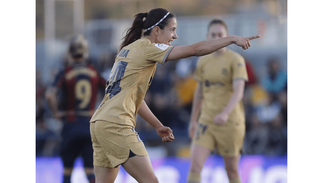 Aitana Bonmatí tras encajar 2 de los 4 goles del partido. Fuente: Instagram Oficial del FC Barcelona (@fcbfemeni)