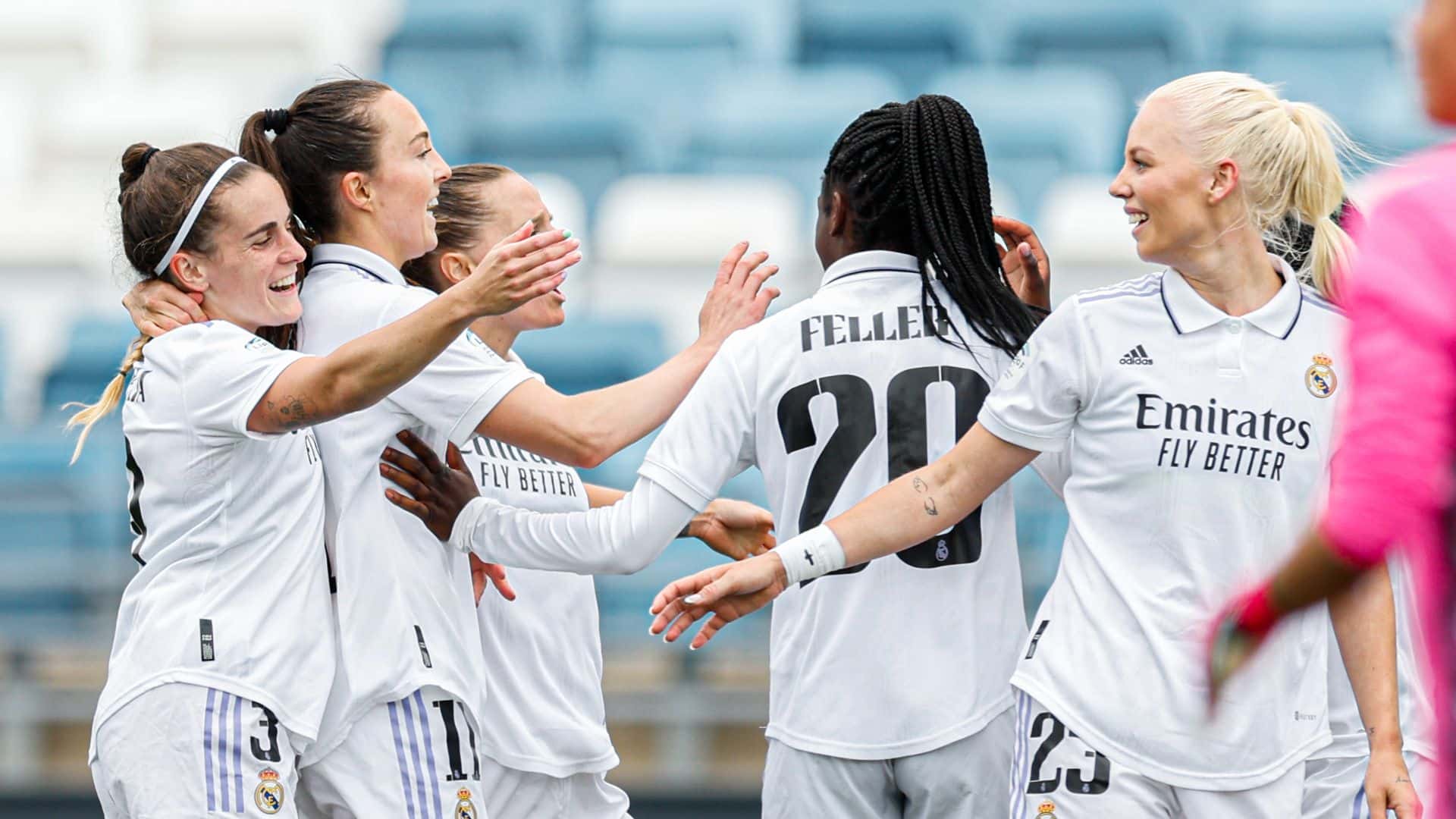 El Real Madrid remonta en el Di Stéfano y suma 6 victorias consecutivas. Fuente: Twitter Oficial del Real Madrid (@realmadridfem)