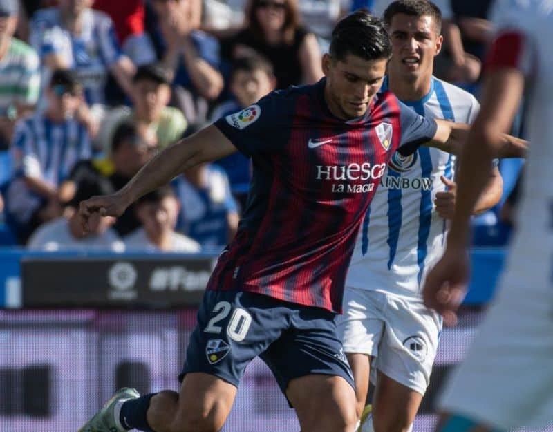 Cristian Salvador en un Leganés-Huesca