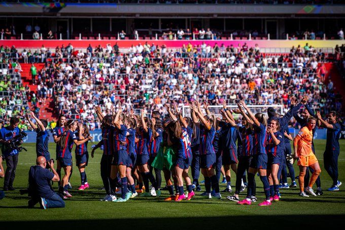El FC Barceona se proclama campeoón de la UWCL 2023. Fuente: Instagram Oficial del FC Barcelona (@fcbfemeni)