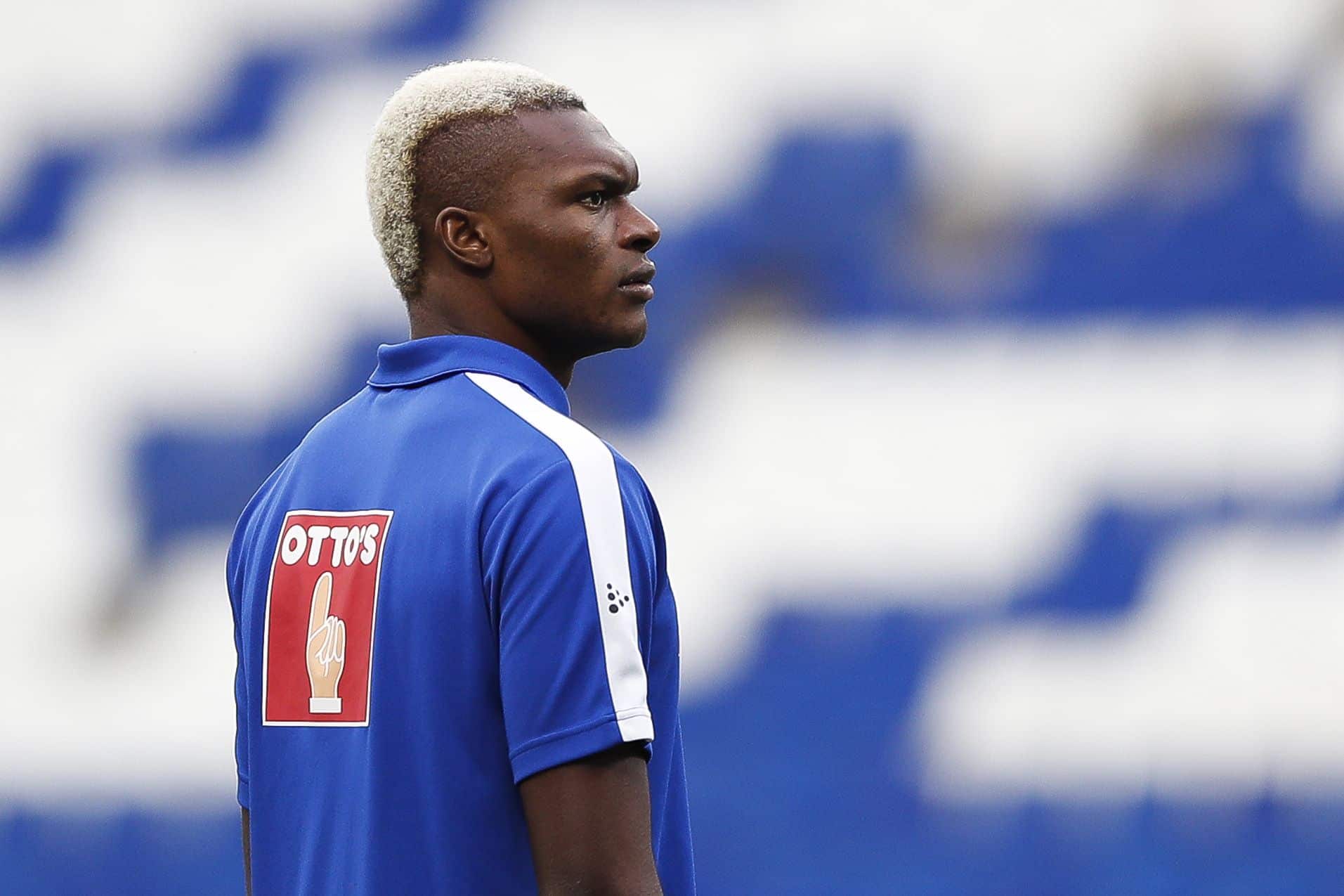 BARCELONA, SPAIN - AUGUST 15: Blessing Eleke looks the pitch during the UEFA Europa League Third Qualifying Round Second Leg match between RCD Espanyol and Luzern at  on August 15, 2019 in Barcelona, Spain. (Photo by Eric Alonso/Getty Images)