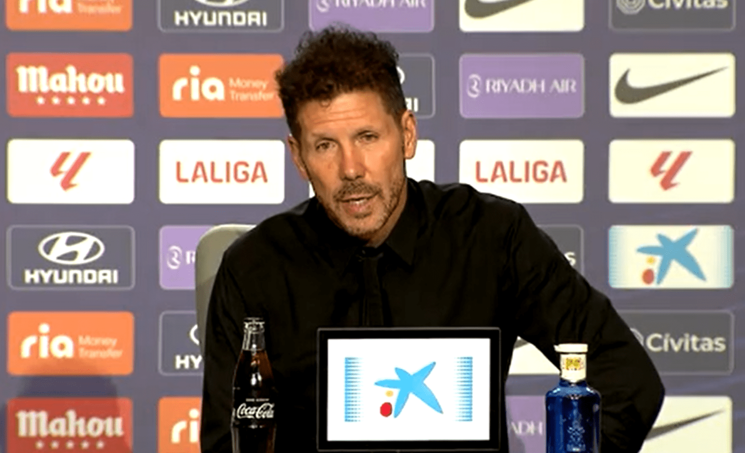 Simeone en 2023 ha celebrado muchos goles de su Atlético. Imagen Atlético de Madrid