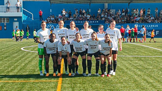 El Real Madrid se acuerda de Caroline Weir tras su lesión de LCA. Fuente: Twitter Oficial del Real Madrid (@realmadridfem)