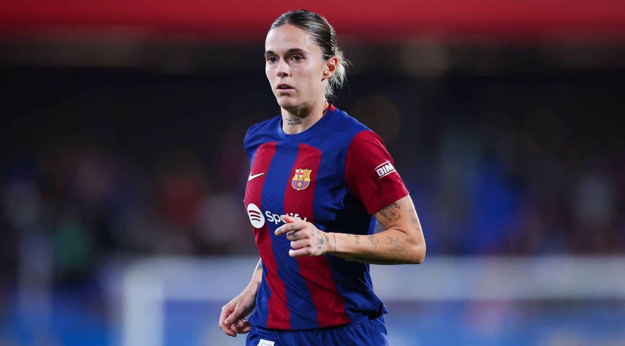 Mapi León durante un partido esta temporada | @FCBfemeni