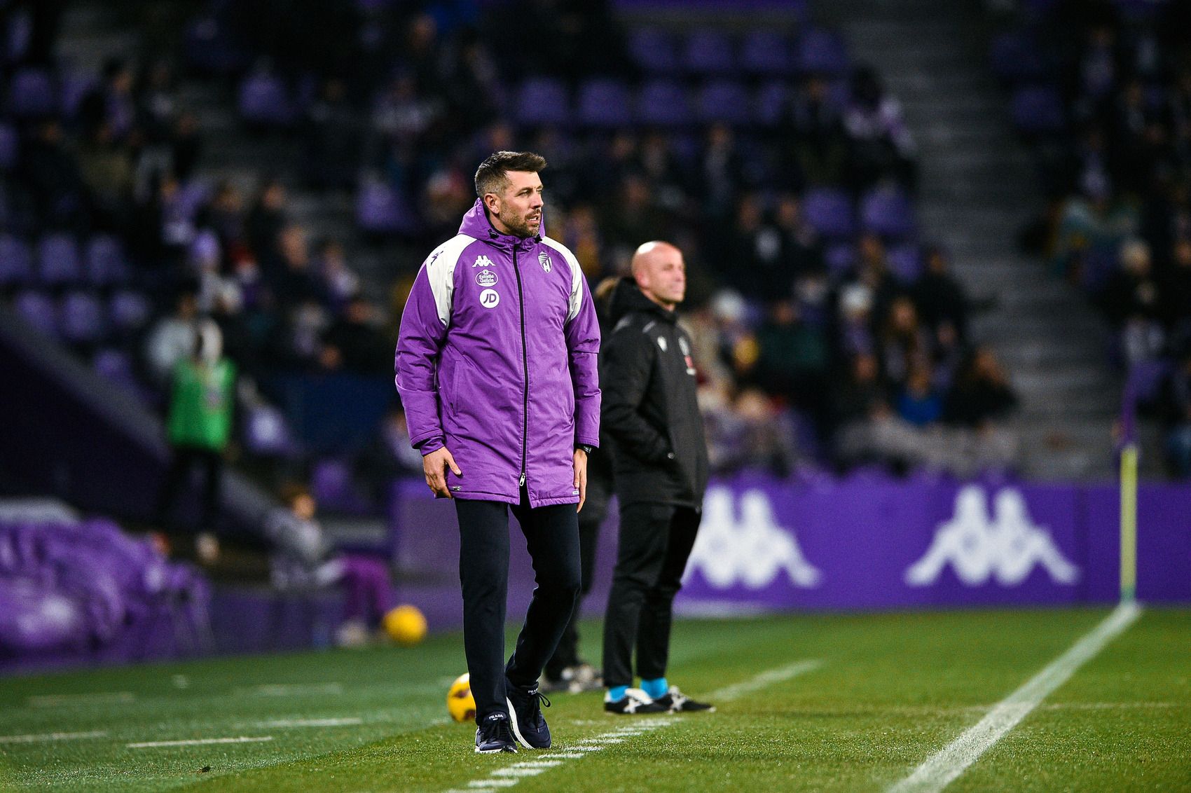 Pezzolano en el partido ante el Racing de Ferrol. Foto: Real Valladolid