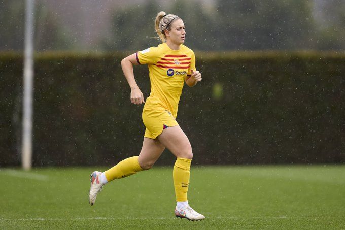Alexia Putellas volvió a los terrenos de juego con gol, más de 100 días después de su última lesión. Fuente: FC Barcelona