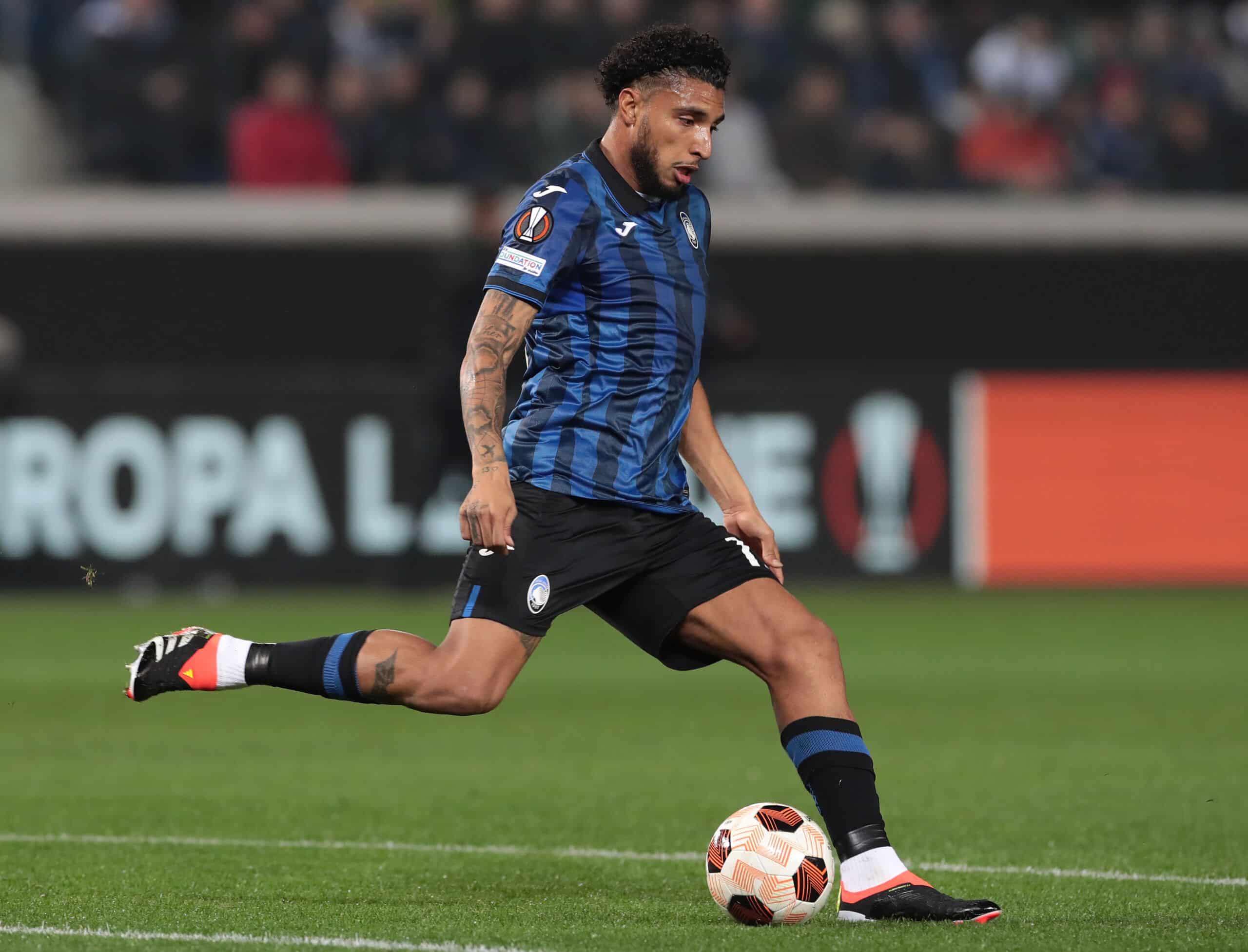 BERGAMO, ITALY - MARCH 14:  Ederson of Atalanta BC in action during the UEFA Europa League 2023/24 round of 16 second leg match between Atalanta and Sporting CP at the Stadio di Bergamo on March 14, 2024 in Bergamo, Italy. (Photo by Emilio Andreoli/Getty Images)