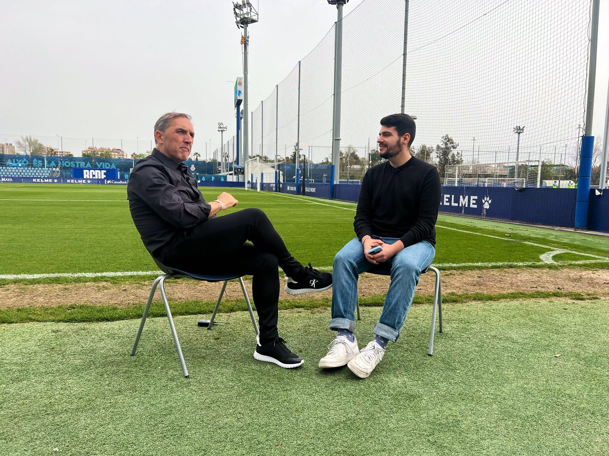 Fran Garagarza y Álex de Llano en la entrevista de 'DAZN'
