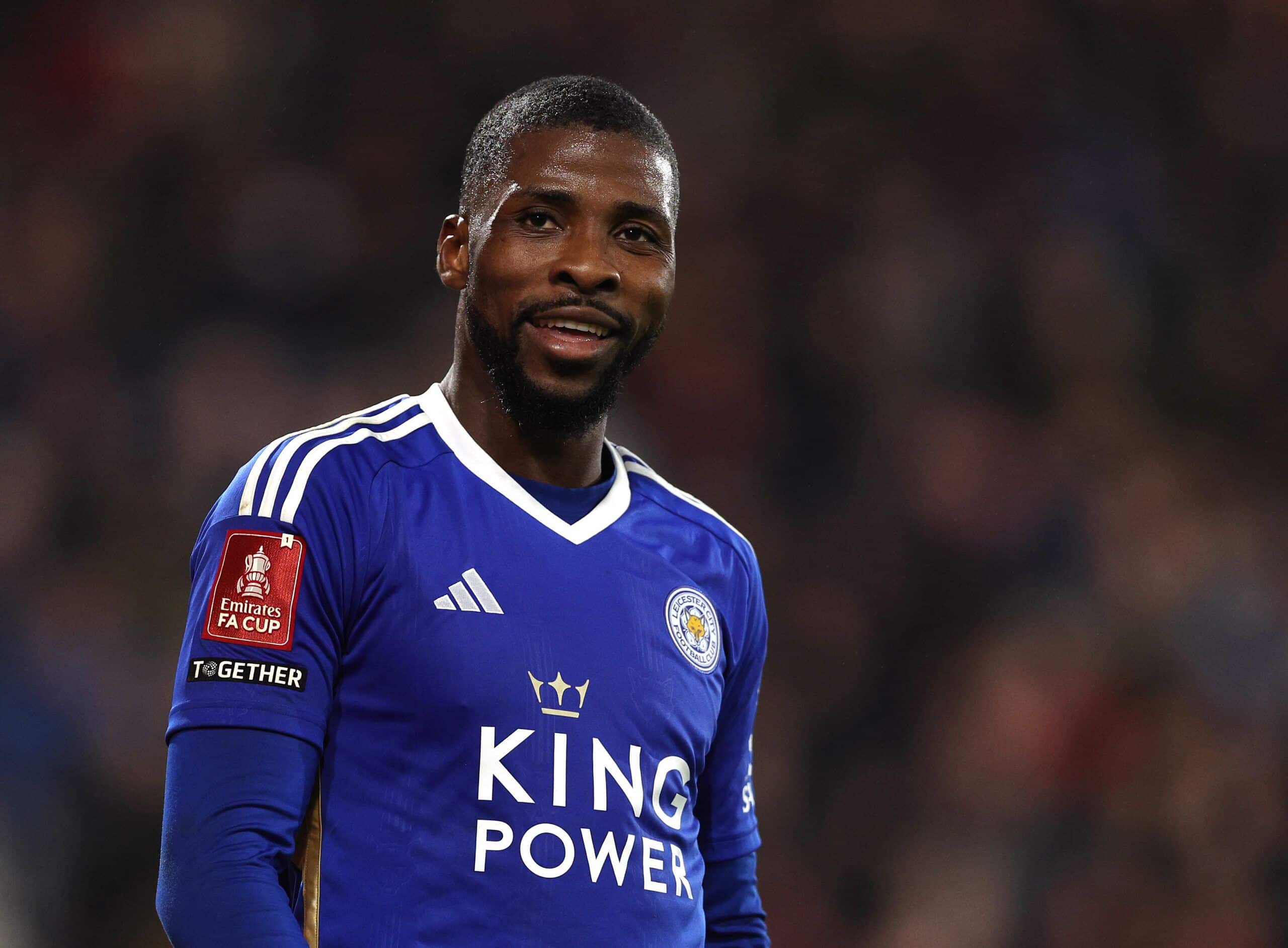 BOURNEMOUTH, ENGLAND - FEBRUARY 27: Kelechi Iheanacho of Leicester City looks on during the Emirates FA Cup Fifth Round match between AFC Bournemouth and Leicester City at Vitality Stadium on February 27, 2024 in Bournemouth, England. (Photo by Warren Little/Getty Images)