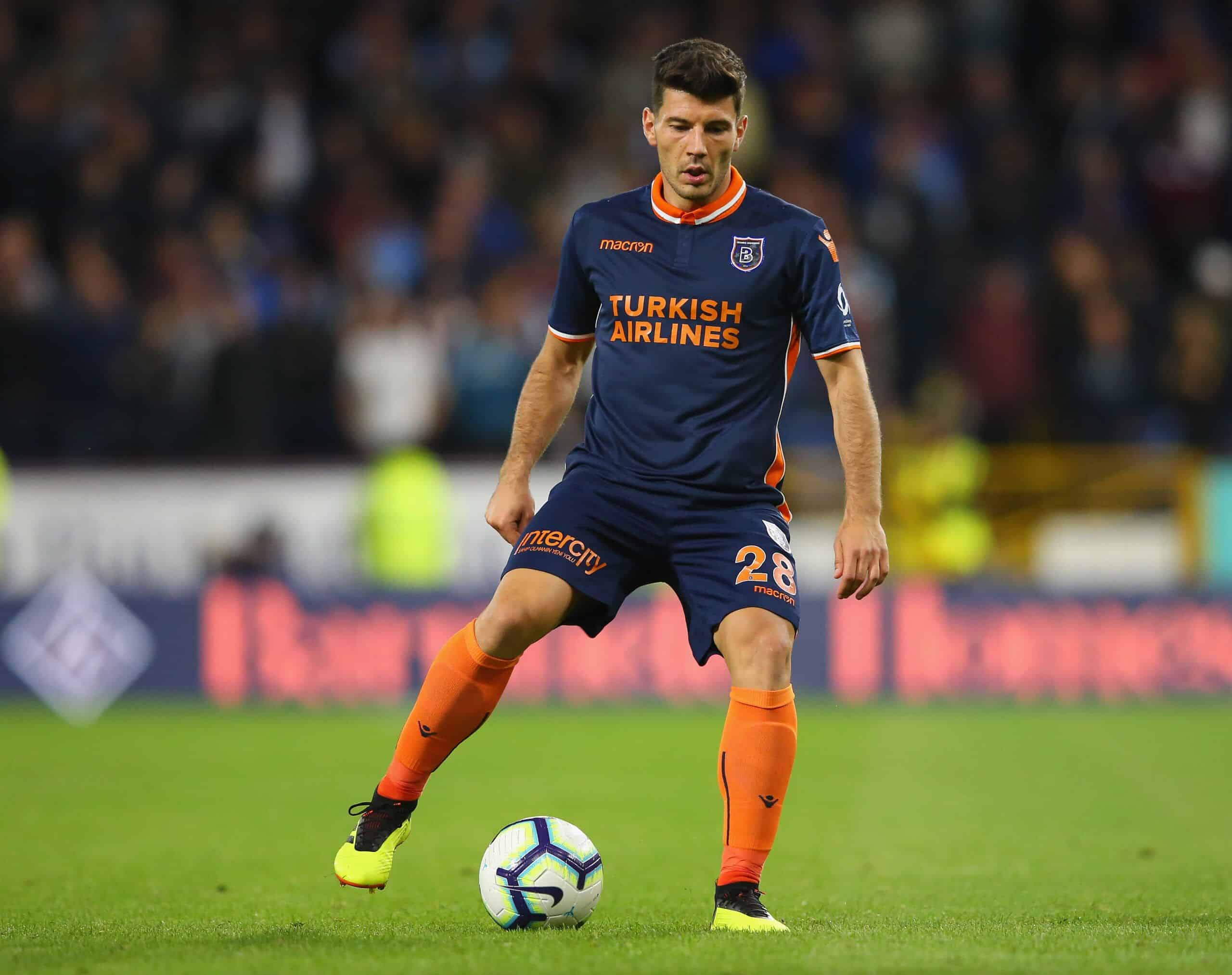 BURNLEY, ENGLAND - AUGUST 16:  Milos Jojic of Istanbul Basaksehir during the UEFA Europa League third round qualifier, second leg match between Burnley and Istanbul Basaksehir at Turf Moor on August 16, 2018 in Burnley, England.  (Photo by Alex Livesey/Getty Images)