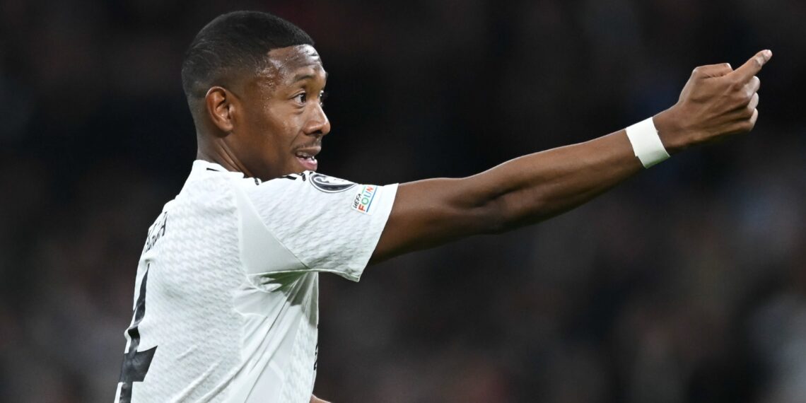 Alaba, durante el encuentro entre el Real Madrid y el Salzburgo en Champions League. (Photo by Denis Doyle/Getty Images)