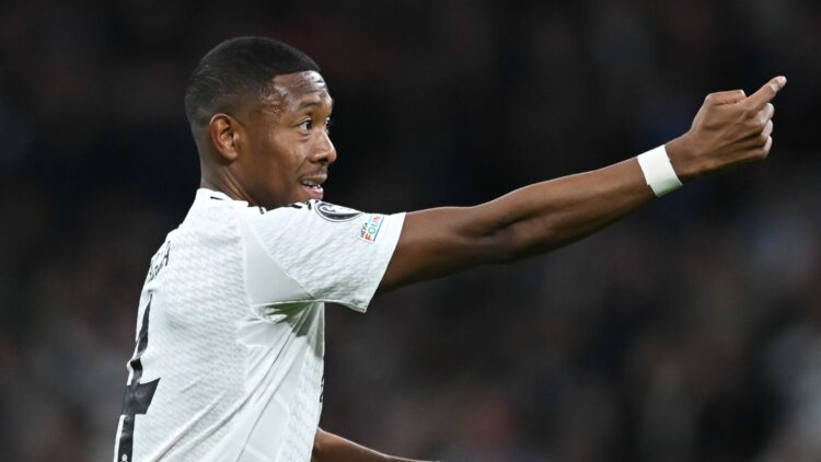 Alaba, durante el encuentro entre el Real Madrid y el Salzburgo en Champions League. (Photo by Denis Doyle/Getty Images)