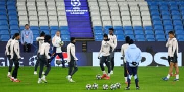 El Real Madrid se prepara para el duelo de Champions League en el Etihad. (Photo by Molly Darlington/Getty Images)