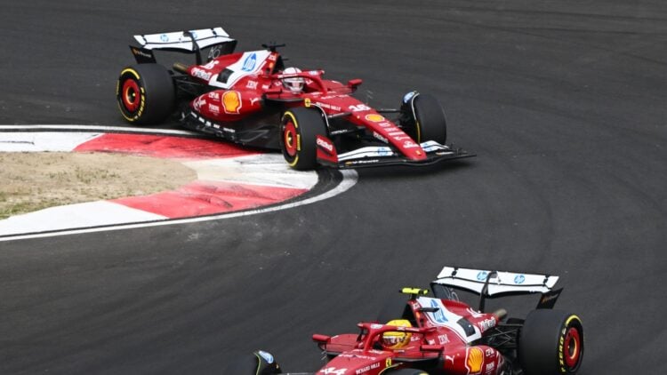 Leclerc Hamilton Ferrari