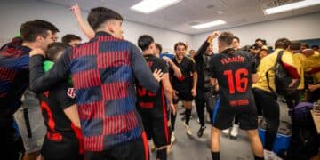 Barça vestuario celebración