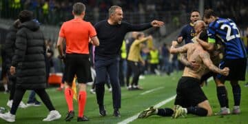 Hansi Flick en el inter barça