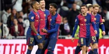 LRL Lamine Raphinha y Lewandowski