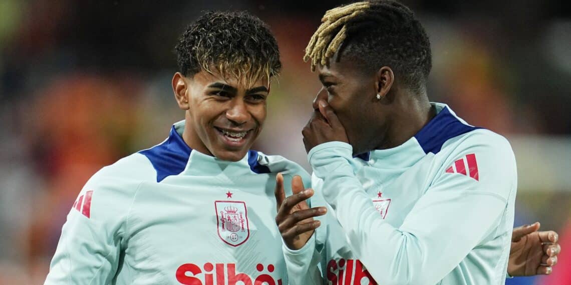 Lamine Yamal y Nico Williams