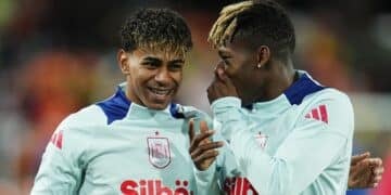 Lamine Yamal y Nico Williams