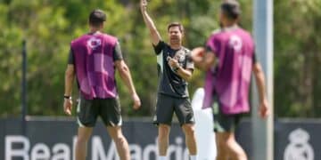 Xabi Alonso real madrid entrenamiento