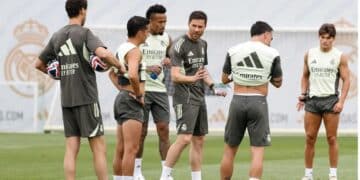 Xabi Alonso Real Madrid entrenamiento
