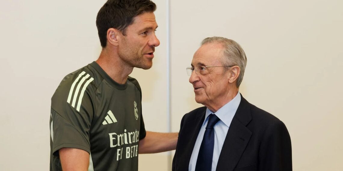 Xabi Alonso y Florentino Real Madrid
