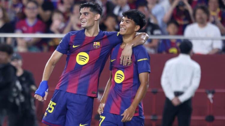 Dro, en su debut con el Barcelona.
