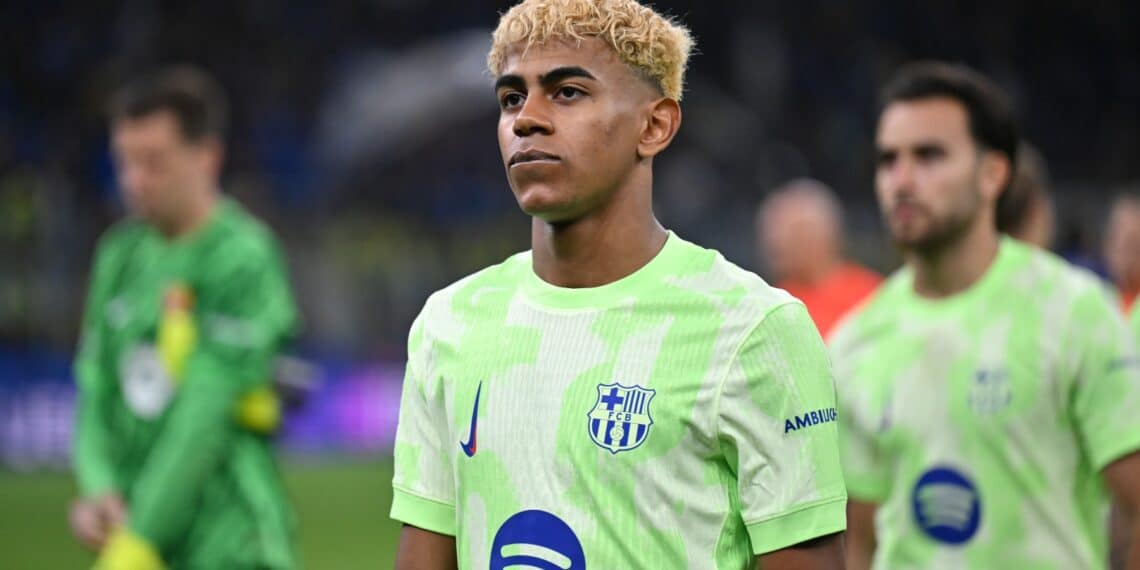 Lamine Yamal, en un partido del Barcelona.