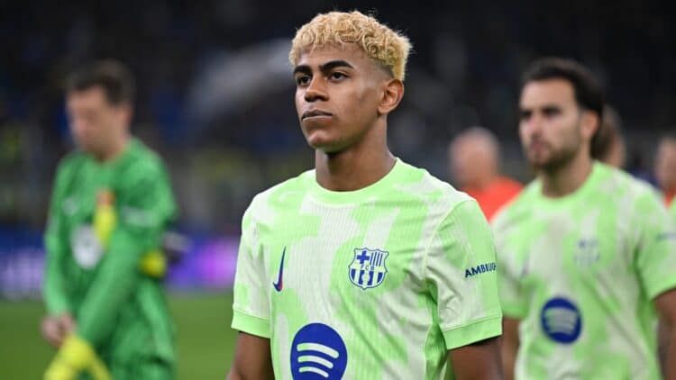 Lamine Yamal, en un partido del Barcelona.