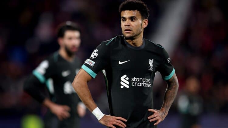 Luis Díaz, con el Liverpool.