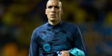 Oriol Romeu, antes de un partido con el Barça.