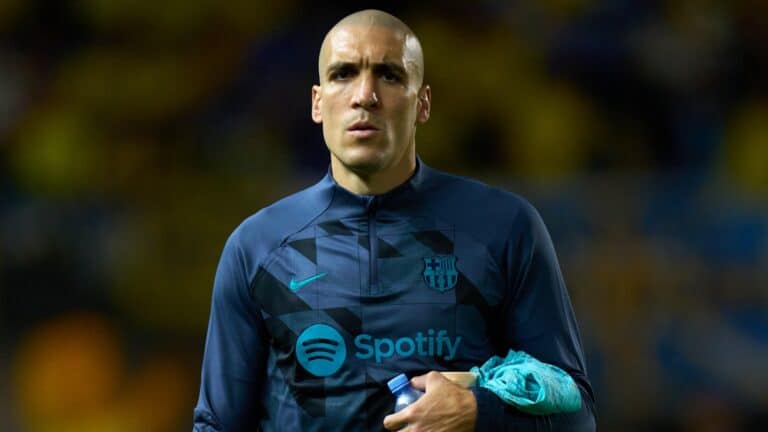 Oriol Romeu, antes de un partido con el Barça.