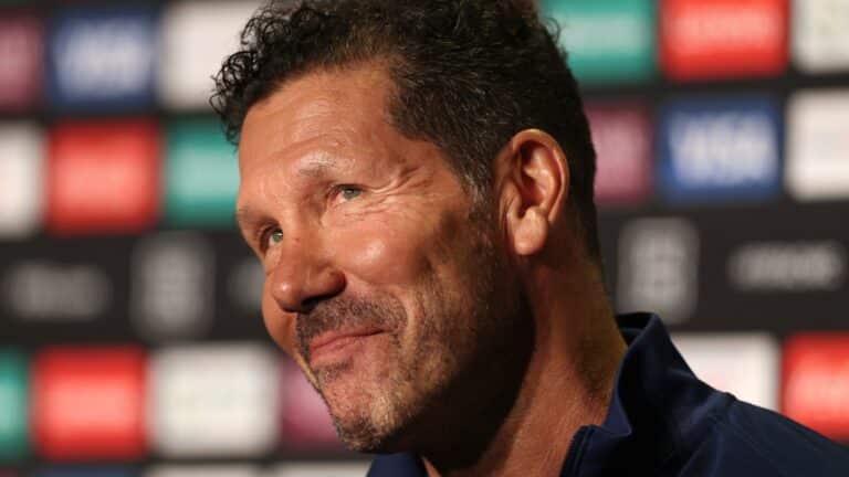 El Cholo Simeone, en rueda de prensa del Atleti.