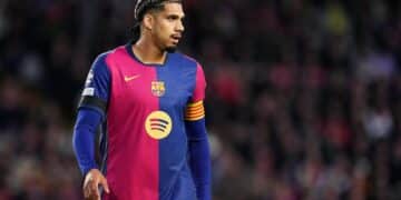 Ronald Araújo, en un partido del Barcelona.