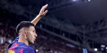 Bardghji, en pretemporada con el Barcelona.