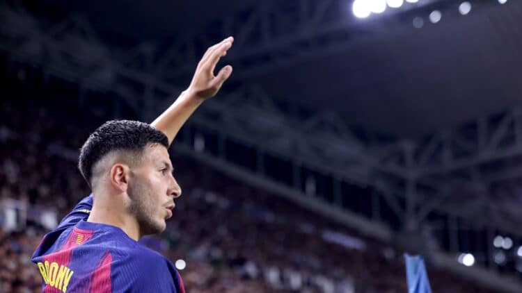 Bardghji, en pretemporada con el Barcelona.