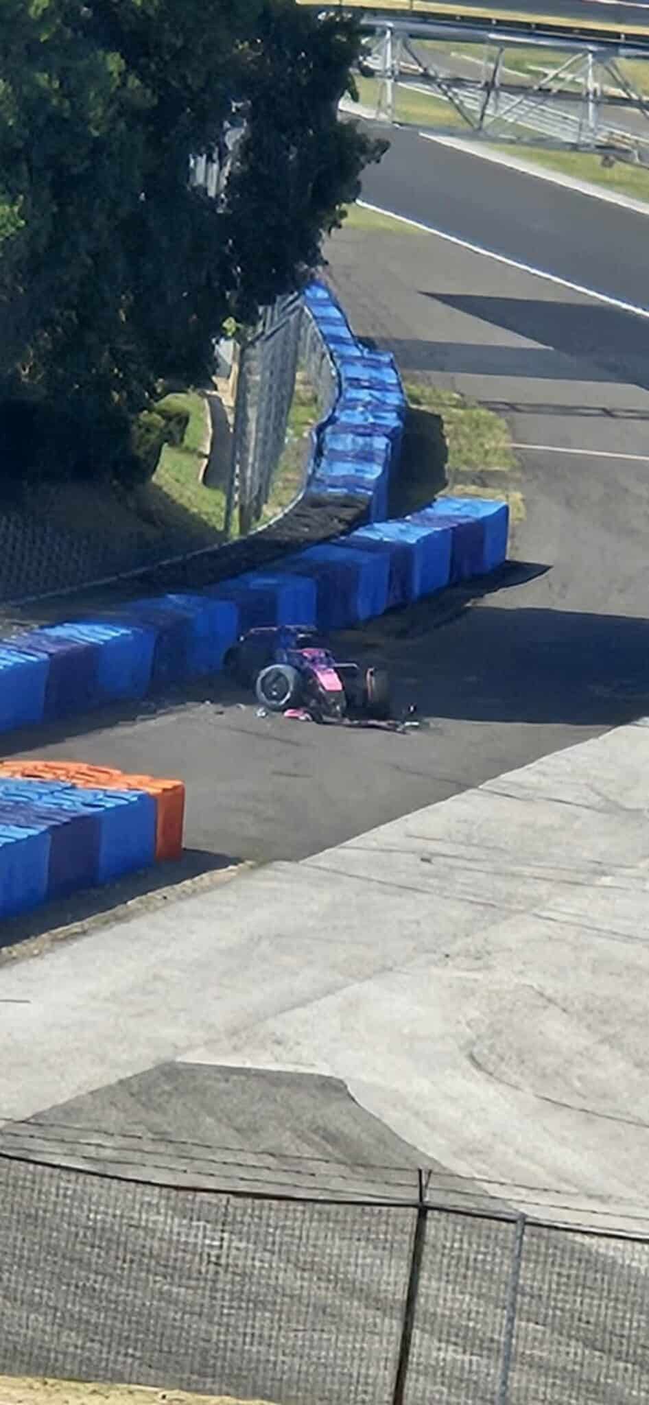 Colapinto accidente Hungría Alpine