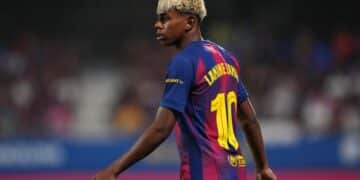 Lamine Yamal, en el Trofeo Joan Gamper.