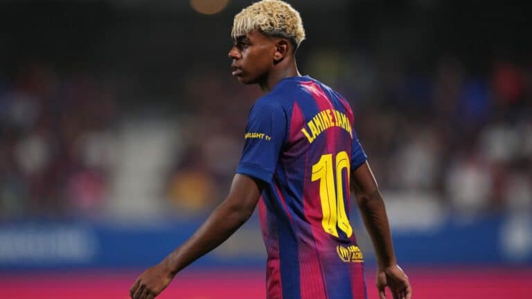 Lamine Yamal, en el Trofeo Joan Gamper.