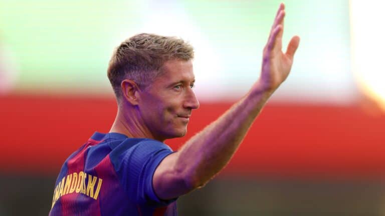 Lewandowski, con el Barcelona.