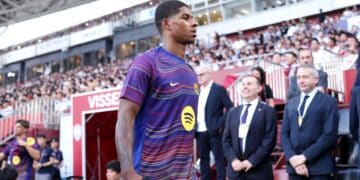 Rashford, en pretemporada con el Barcelona.
