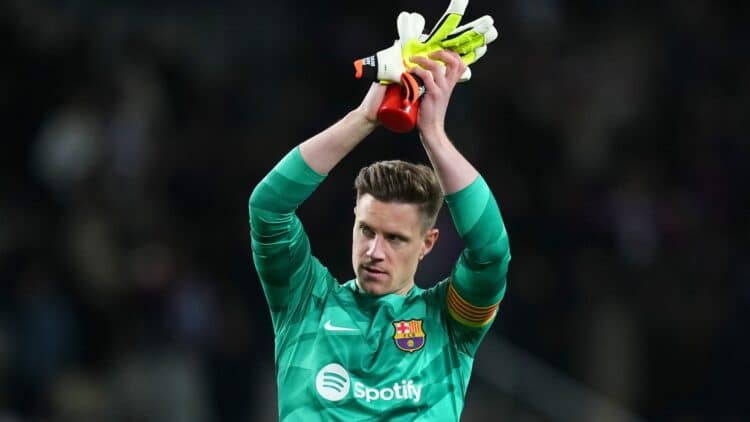 Ter Stegen, durante un partido del Barcelona.