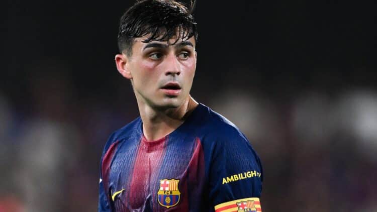 Pedri, con el brazalete de capitán del Barcelona.