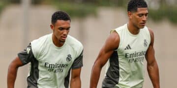 tRENT bellingham real madrid entrenamiento