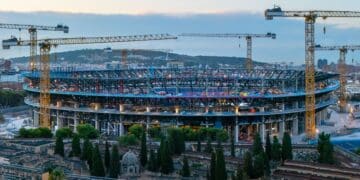 Las obras del Camp Nou.