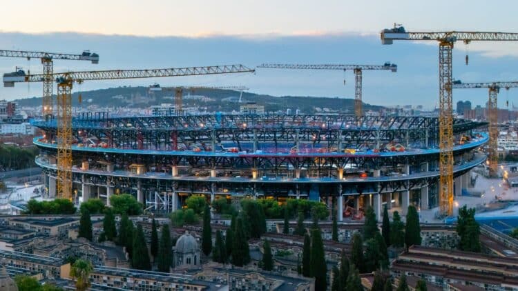 Las obras del Camp Nou.