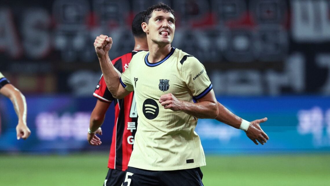 Andreas Christensen, en pretemporada con el Barcelona.