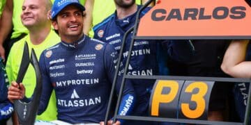 Carlos Sainz podio Gran Premio de Azerbaiyán