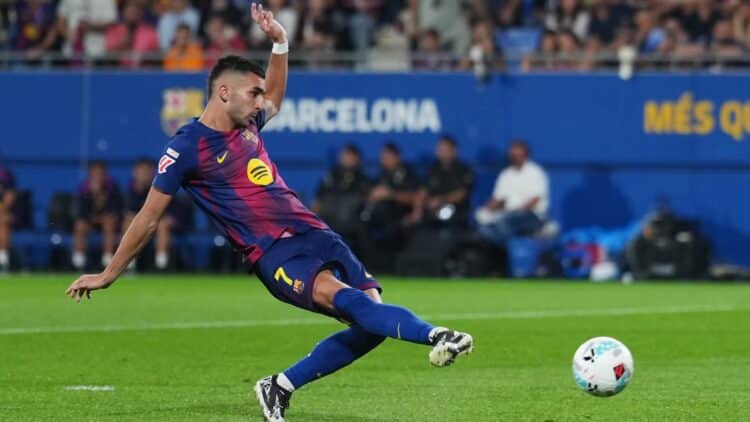 Ferran Torres, durante un partido del Barcelona.