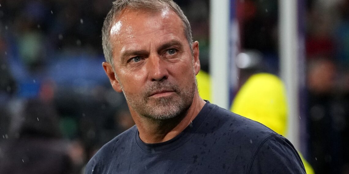 Hansi Flick, durante el Barcelona - Getafe.